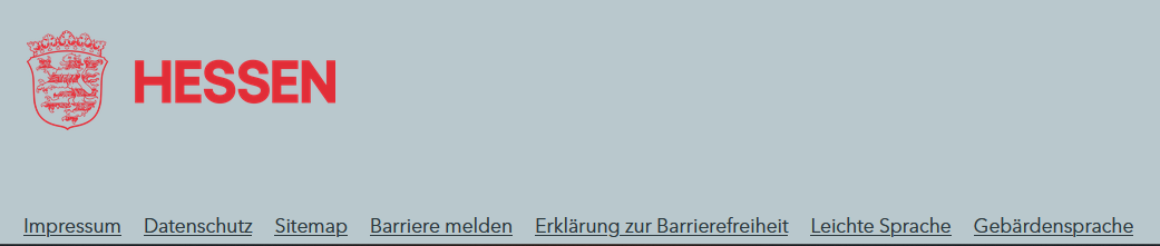 Verschiedene Links im Footer-Bereich