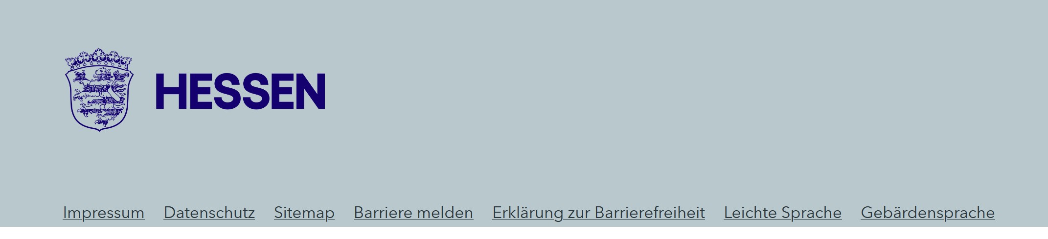 Verschiedene Links im Footer-Bereich